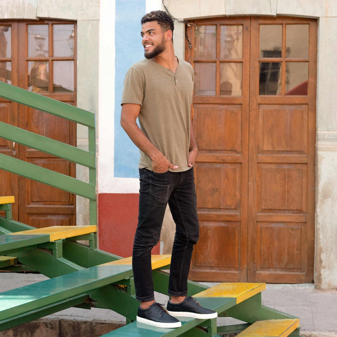 Nisolo Men's Diego Low Top Sneaker - Black 5 Nisolo Men's Diego Low Top Sneaker - Black