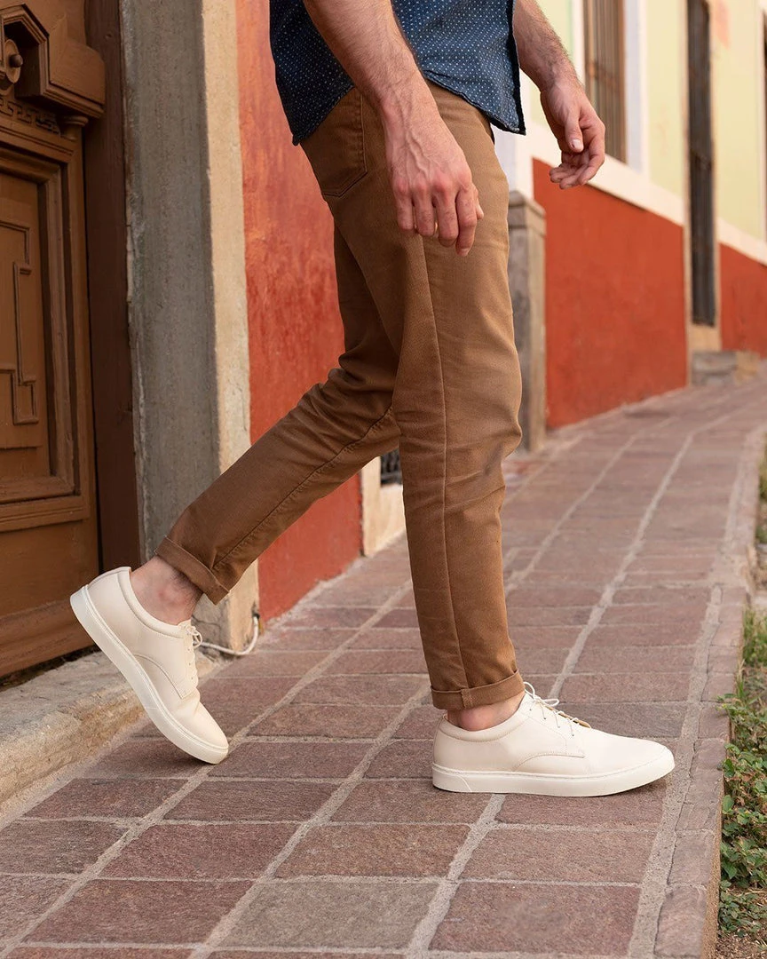 Nisolo Men's Diego Low Top Sneaker - Bone 5 Nisolo Men's Diego Low Top Sneaker - Bone