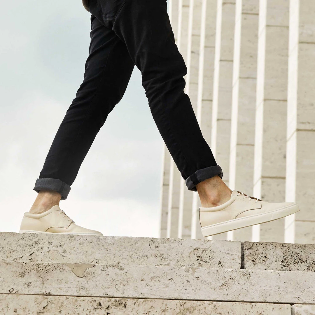 Nisolo Men's Diego Low Top Sneaker - Bone 3 Nisolo Men's Diego Low Top Sneaker - Bone