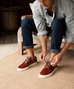 Nisolo Men's Diego Low Top Sneaker - Brandy