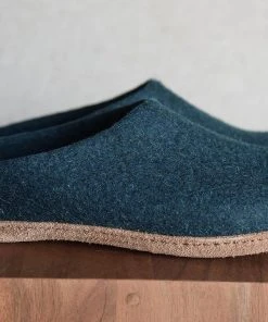 Kyrgies Men's Molded Sole Low Back Wool Slippers - Navy Best Sellers 14 Kyrgies Men's Molded Sole Low Back Wool Slippers - Navy Best Sellers