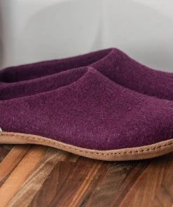 Kyrgies Men's Molded Sole Low Back Wool Slippers - Plum Best Sellers 15 Kyrgies Men's Molded Sole Low Back Wool Slippers - Plum Best Sellers