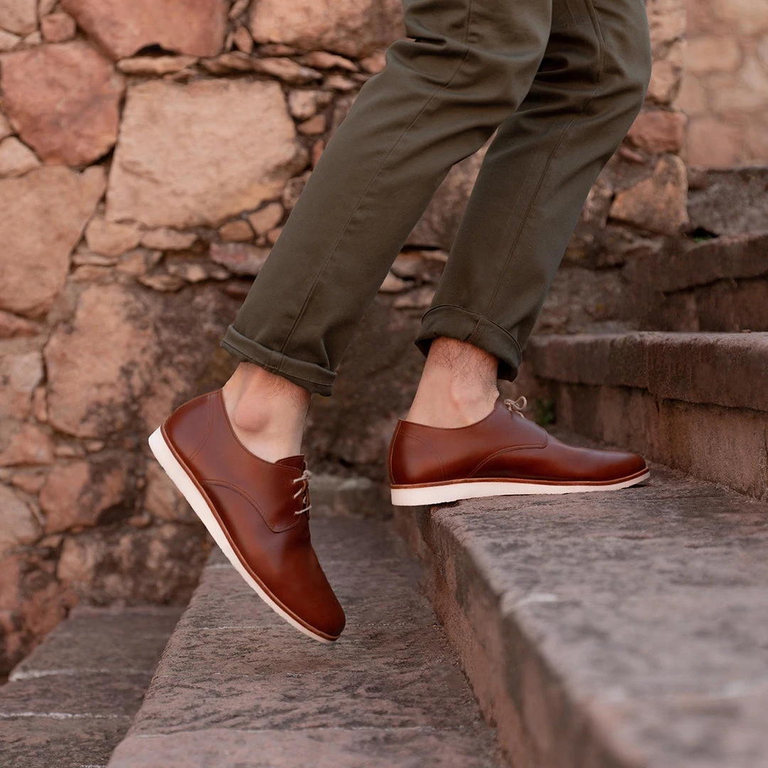 Nisolo Men's Lightweight Flex Derby - Brandy 5 Nisolo Men's Lightweight Flex Derby - Brandy