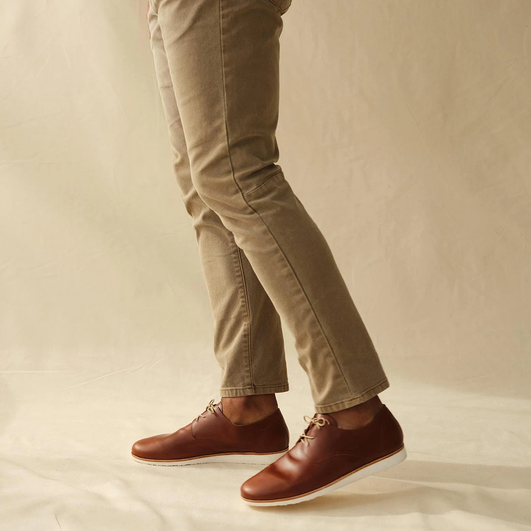 Nisolo Men's Lightweight Flex Derby - Brandy 3 Nisolo Men's Lightweight Flex Derby - Brandy