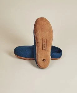 Kyrgies Men's Molded Sole Low Back Wool Slippers - Navy Best Sellers 12 Kyrgies Men's Molded Sole Low Back Wool Slippers - Navy Best Sellers