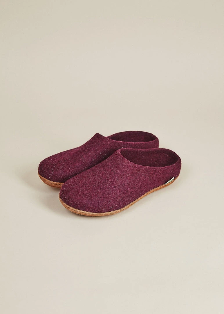 Kyrgies Men's Molded Sole Low Back Wool Slippers - Plum Best Sellers 3 Kyrgies Men's Molded Sole Low Back Wool Slippers - Plum Best Sellers