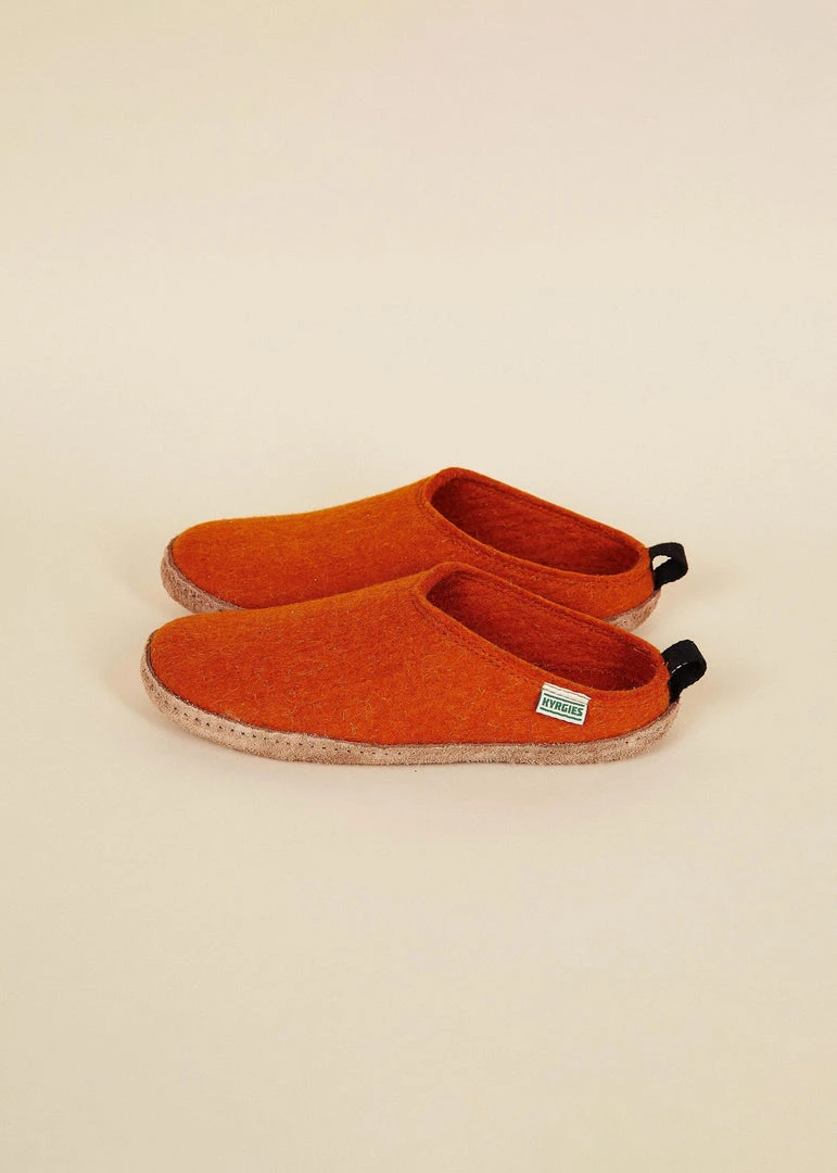 Kyrgies Best Sellers Men's Wool Slipper Slides - Orange 2 Kyrgies Best Sellers Men's Wool Slipper Slides - Orange