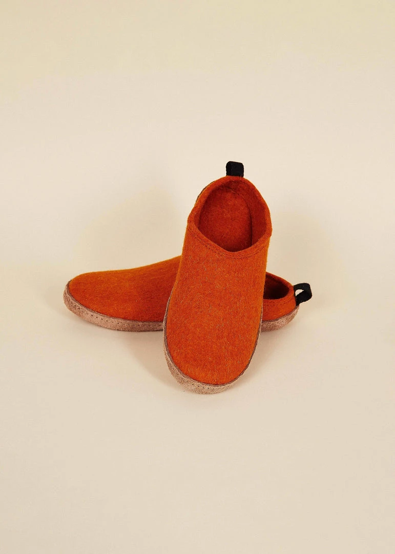 Kyrgies Best Sellers Men's Wool Slipper Slides - Orange 1 Kyrgies Best Sellers Men's Wool Slipper Slides - Orange