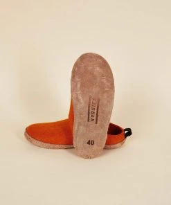 Kyrgies Best Sellers Men's Wool Slipper Slides - Orange 7 Kyrgies Best Sellers Men's Wool Slipper Slides - Orange