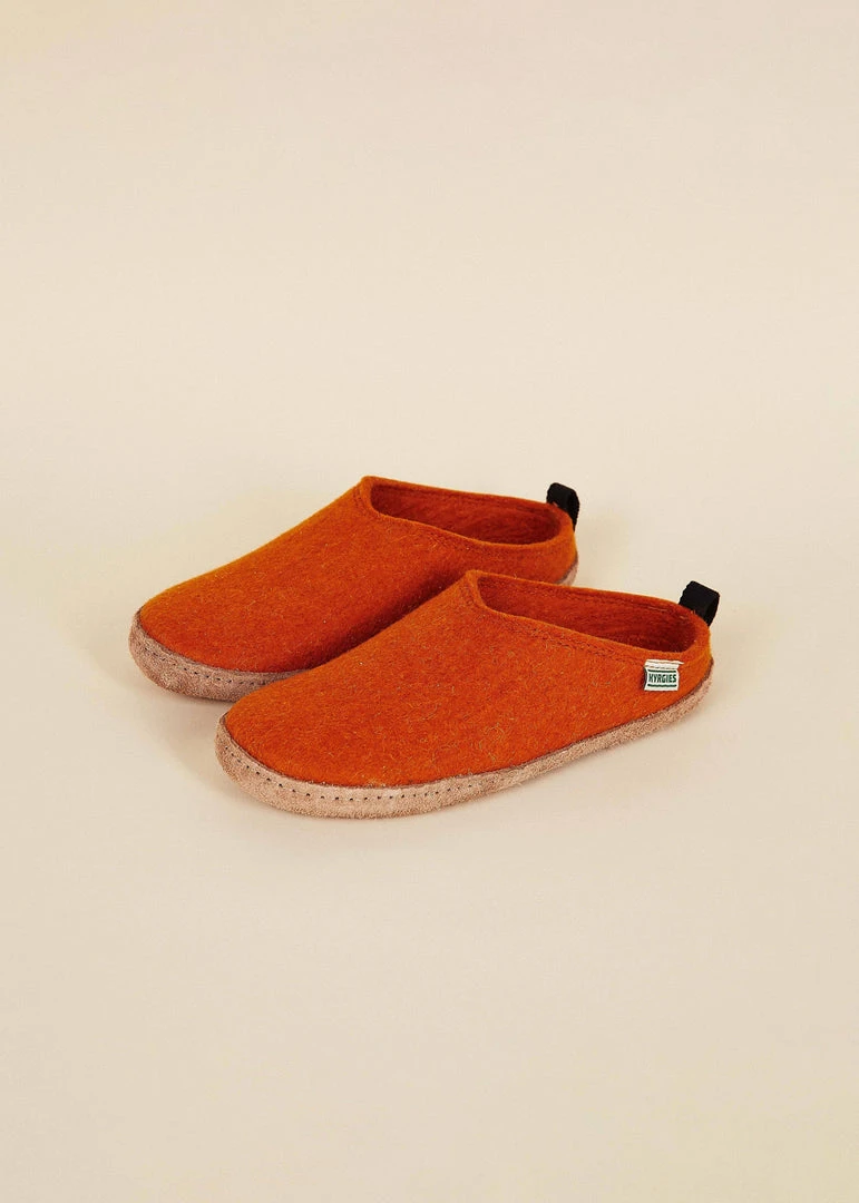 Kyrgies Best Sellers Men's Wool Slipper Slides - Orange 3 Kyrgies Best Sellers Men's Wool Slipper Slides - Orange