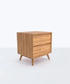 Masaya & Co. Mid Century Two Drawer Side Table / Nightstand