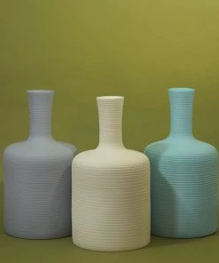 Middle Kingdom Home Goods Cold Mountain Tulip Porcelain Vase - Denim