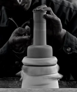 Middle Kingdom Home Goods Cold Mountain Tulip Porcelain Vase - Lilac Gray 2 Middle Kingdom Home Goods Cold Mountain Tulip Porcelain Vase - Lilac Gray