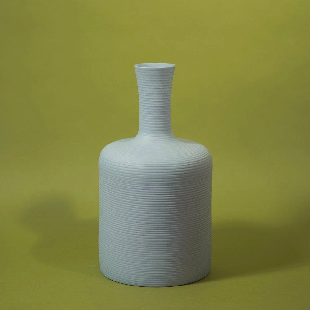 Middle Kingdom Home Goods Cold Mountain Tulip Porcelain Vase - Lilac Gray Middle Kingdom Home Goods Cold Mountain Tulip Porcelain Vase - Lilac Gray