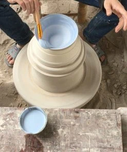 Middle Kingdom Conical Porcelain Bowl - Robin Egg Blue