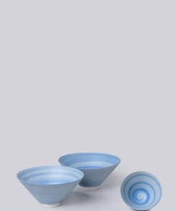 Middle Kingdom Best Sellers Conical Porcelain Bowl - Cornflower