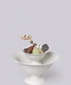 Middle Kingdom Best Sellers Footed Porcelain Vase - Bisque