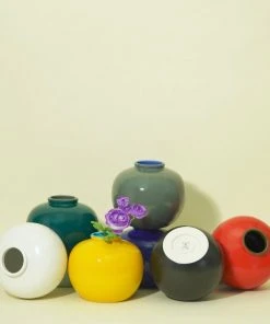 Middle Kingdom Home Goods Glossy Jade Ring Porcelain Vase