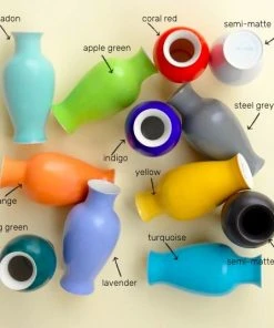 Middle Kingdom Glossy Mini Porcelain Vase 9 BIPOC Owned