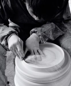 Middle Kingdom Memphis Porcelain Apple Vase - Coral Red Home Goods