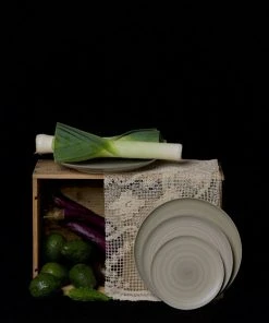 Middle Kingdom Kitchen + Dining Porcelain Wash Ware Plate - Slate Gray