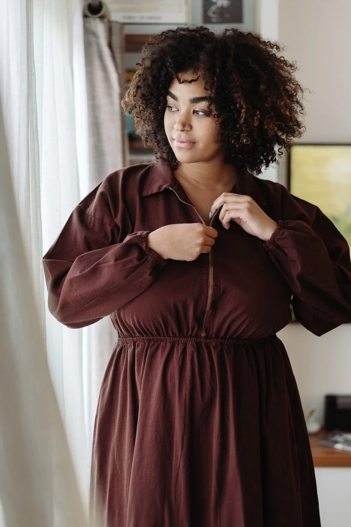 Mien Clothing Maison Midi Dress - Hickory 4 Mien Clothing Maison Midi Dress - Hickory