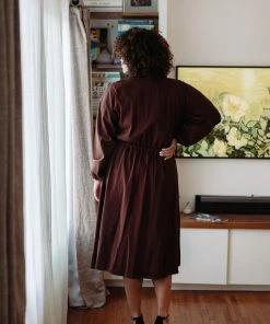 Mien Clothing Maison Midi Dress - Hickory 14 Mien Clothing Maison Midi Dress - Hickory