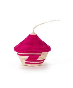Azizi Life Miniature Basket Ornament - Pink