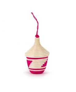 Azizi Life Miniature Basket Ornament - Pink