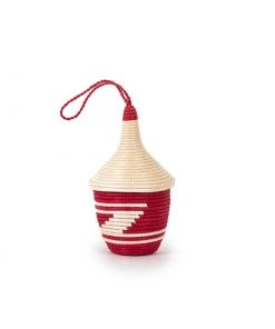 Azizi Life Miniature Basket Ornament - Red BIPOC Owned