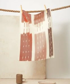 Minna Ikat Towel Rust Handcrafted