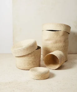 Minna Lidded Palm Basket