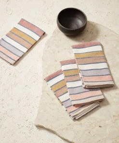 Minna Sunrise Stripe Napkin Set Kitchen + Dining