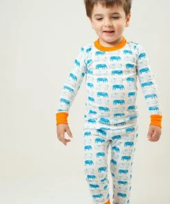 Mirasa Design Kids' + Baby Kids' Elephant Pajama Set - Orange