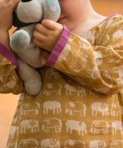 Mirasa Design Baby Elephant Tunic - Forest Yellow