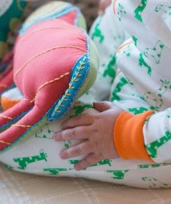 Mirasa Design Kids' + Baby Baby Footed Giraffe Onesie