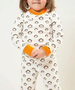 Mirasa Design Kids' + Baby Kids' Monkey Pajama Set - Orange