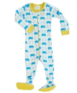 Mirasa Design Baby Footed Elephant Onesie - Celery Kids' + Baby