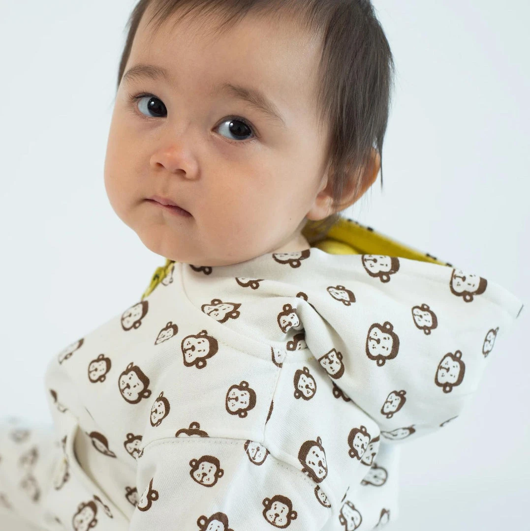 Mirasa Design Baby Monkey Hoodie - Celery Kids' + Baby 3 Mirasa Design Baby Monkey Hoodie - Celery Kids' + Baby