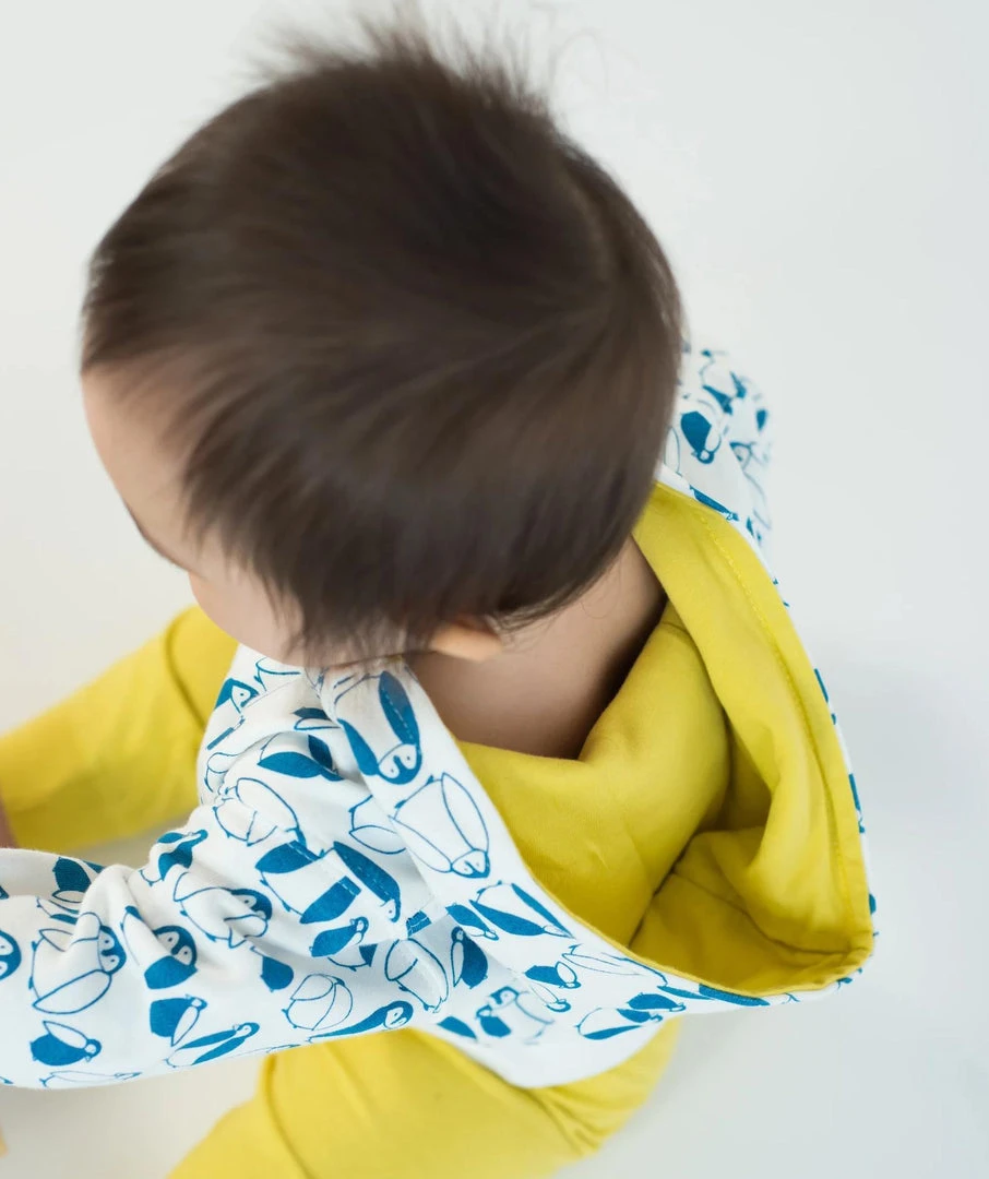 Mirasa Design Baby Penguin Hoodie - Celery 4 Mirasa Design Baby Penguin Hoodie - Celery
