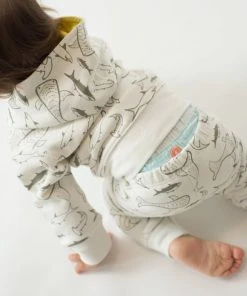 Mirasa Design Kids' + Baby Baby Shark Hoodie - Celery