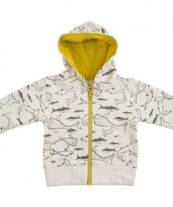 Mirasa Design Kids' + Baby Baby Shark Hoodie - Celery