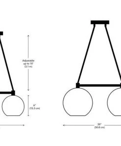 Dounia Home Mishal Chandelier - Brass Lighting