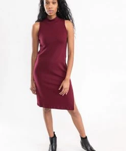 Tonlé Mock Neck Upcycled Dress Clothing