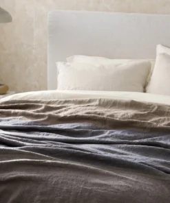 Coyuchi Home Goods Mojave Linen Blanket - Indigo