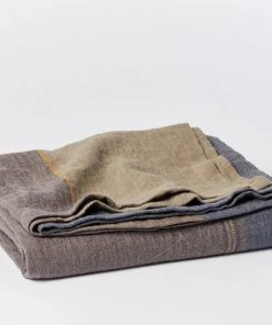 Coyuchi Home Goods Mojave Linen Blanket - Indigo
