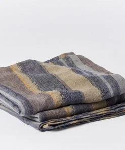 Coyuchi Home Goods Mojave Linen Blanket - Indigo