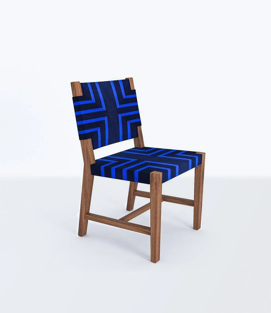 Masaya & Co. Monimbo Dining Chair - Midnight Blue Pattern Furniture Masaya & Co. Monimbo Dining Chair - Midnight Blue Pattern Furniture