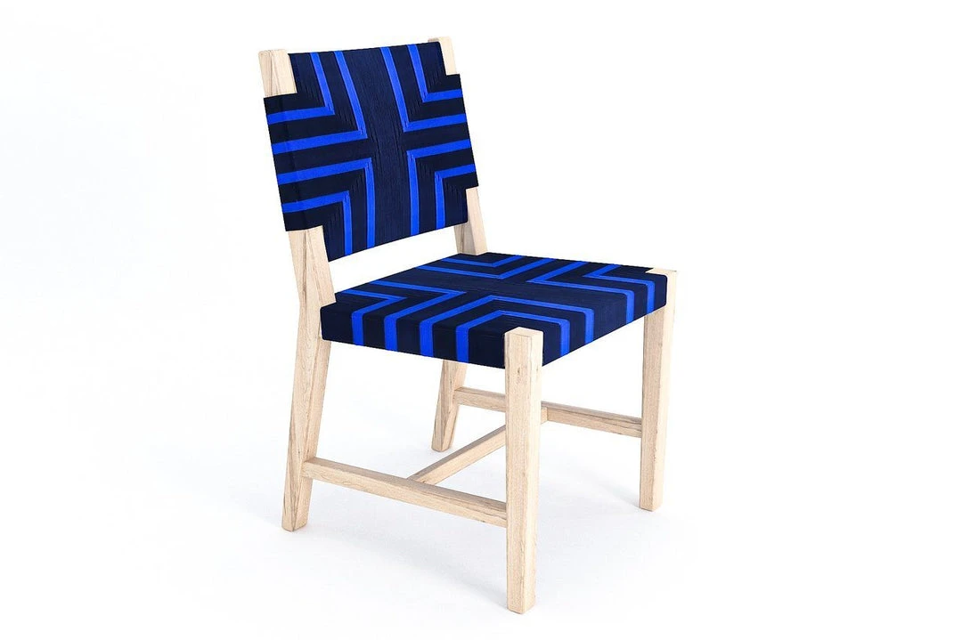 Masaya & Co. Monimbo Dining Chair - Midnight Blue Pattern Furniture Masaya & Co. Monimbo Dining Chair - Midnight Blue Pattern Furniture