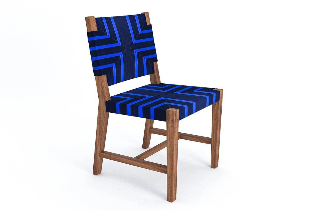Masaya & Co. Monimbo Dining Chair - Midnight Blue Pattern Furniture Masaya & Co. Monimbo Dining Chair - Midnight Blue Pattern Furniture